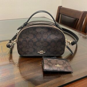 coach serena bag + wallet